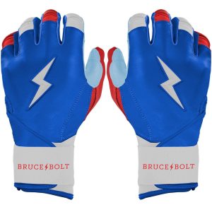 PREMIUM PRO Creator Series Long Cuff Batting Gloves | RED WHITE AND BLUE