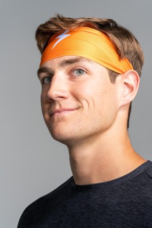 Performance Wide Headband - Orange
