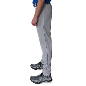 Premium Pro Baseball Pant w/ Piping - Grey/Royal Blue