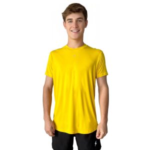 BRUCE BOLT Short Sleeve Performance T-Shirt with Reflective Bolt - YELLOW
