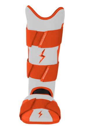 BRUCE BOLT Chrome Series Leg Guard - ORANGE
