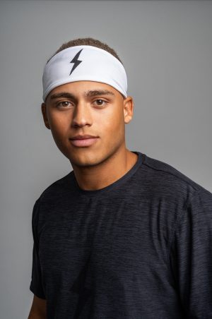 Knitted Performance Wide Headband - White